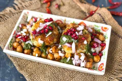 ACHARI CHOLE ALOO Tikki Chaat Recette Recette Indienne Traditionnelle