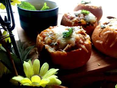 ACHARI Paneer Mini bol à pain avec recette de torsion au fromage Recette Indienne Traditionnelle
