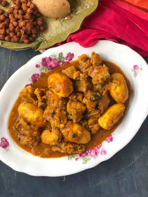 Arbi Gosht Masala Recette - Curry de mouton Arbi dans une autocuiseur électrique Recette Indienne Traditionnelle