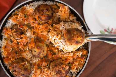 Awadhi Style Chickpea Kofta Biryani Recette Recette Indienne Traditionnelle