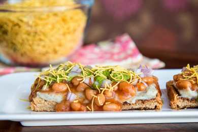 Beaking Haricots & Potatoes Chaat Recette Recette Indienne Traditionnelle