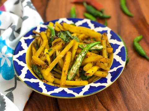 Bihari Shakarkand Recette Bhujia - Pomme de terre douce épicée Sabzi Recette Indienne Traditionnelle