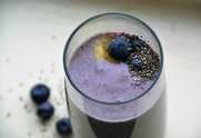 Blueberry Chia Banana Recipe Smoothie Recette Indienne Traditionnelle