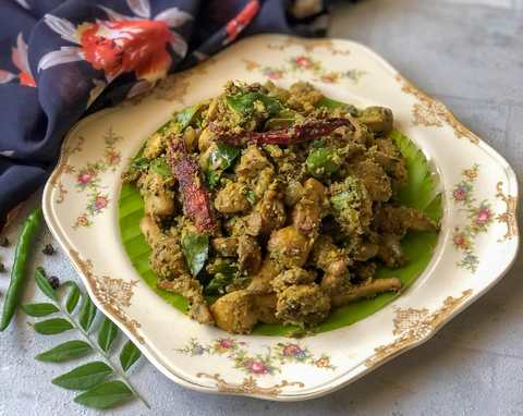 Champignon Thoran Recipe-Kerala Champignon Sabzi Recette Indienne Traditionnelle