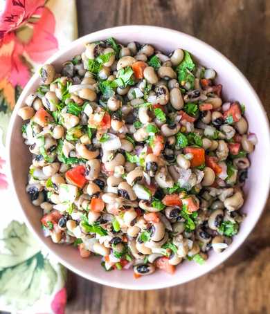 Chatpata Lobia Chaat Recette – Snack sain des haricots aux yeux noirs Recette Indienne Traditionnelle