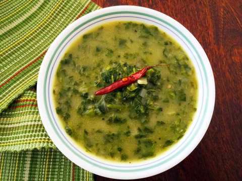 Chettinad Keerai Mandi Recette avec amaranth Greens Recette Indienne Traditionnelle