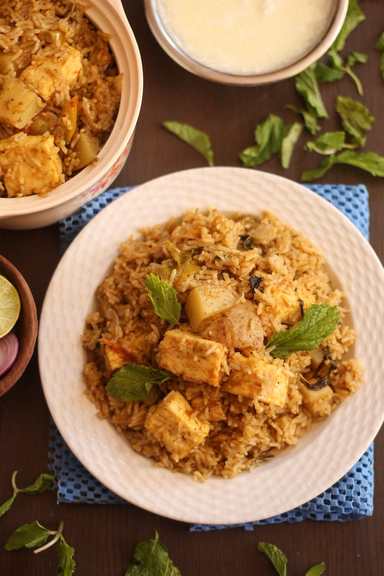 Chettinad Mint Potato Biryani Recette Recette Indienne Traditionnelle