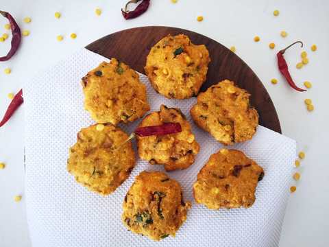 Chettinad Podalangai Vadai Recette (Fritters Gourd Snake Style Chettinad) Recette Indienne Traditionnelle