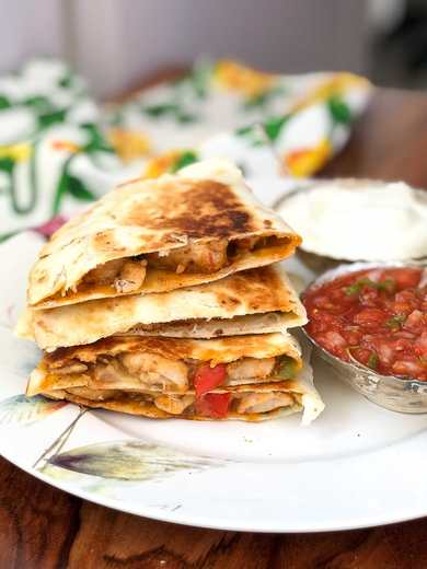 Chilli Poulet Cheveux Quesadilla Recette Recette Indienne Traditionnelle