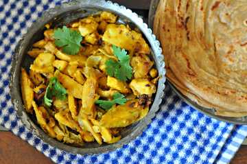 Choix de style punjabi recette arbi sabji épicée Recette Indienne Traditionnelle