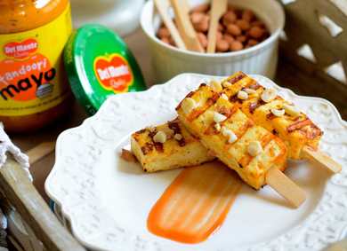 Délicieuse recette de Satay Paneer avec recette de mayo Tandoori Mayo Recette Indienne Traditionnelle