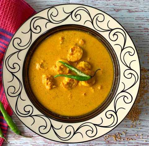 DOI SHORSHE CHINGRI – Recette de curry à la moutarde de la crevette Recette Indienne Traditionnelle