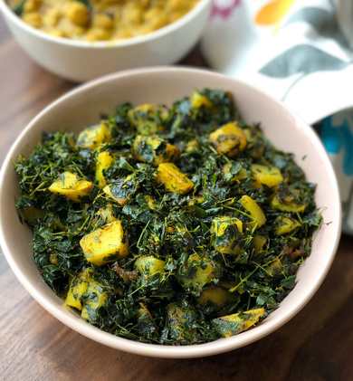Drumstick Spinach Fry Recette – Moringa Aloe Sabiji Recette Indienne Traditionnelle