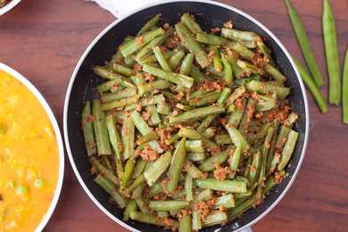 Gorikayi Palya Recette - Style Karnataka Gawar Phali Sabzi Recette Indienne Traditionnelle