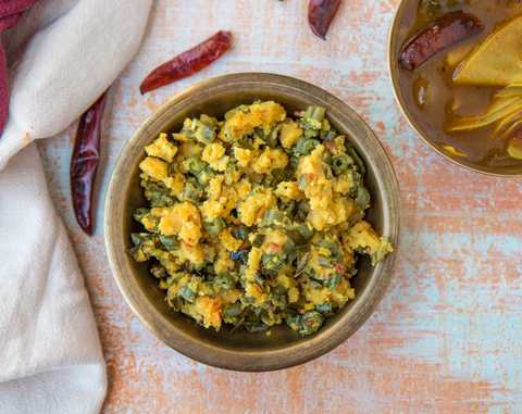 Green Haricots Lentil Usili Recette – Style Iyengar Recette Indienne Traditionnelle