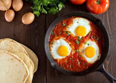 Haricots de cuisson rapides et faciles Shakshuka Recette Recette Indienne Traditionnelle