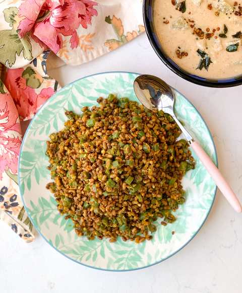 Haricots matki bhaji recette – haricots verts haricots bêties sabzi Recette Indienne Traditionnelle