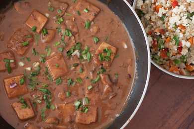 HOISIN TOFU & CHAMPHOOM REMOINT AVEC Recette de sauce à la maison à la maison Recette Indienne Traditionnelle