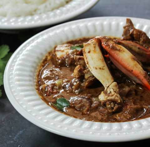 Kakrar Jhal (recette de bengali crabe korma) Recette Indienne Traditionnelle