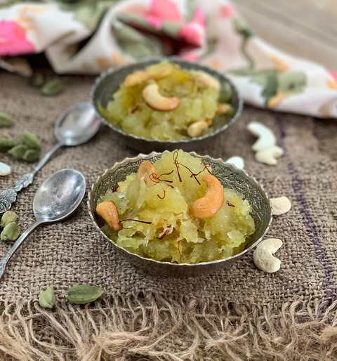 Karnataka Style Kashi Halwa recette avec gourde de cendres Recette Indienne Traditionnelle