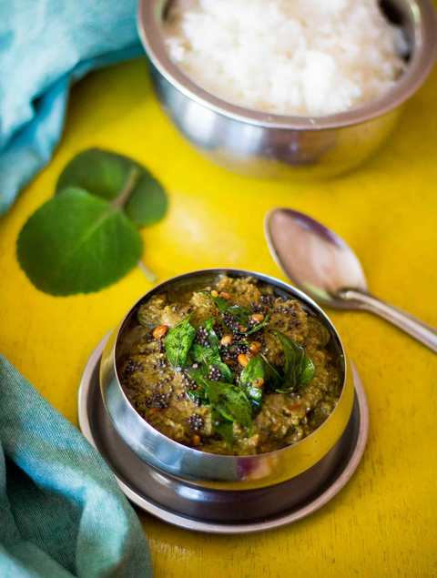 Karpooravalli Chutney Recipe (Chutney Tamil Nadu avec grand thym) Recette Indienne Traditionnelle