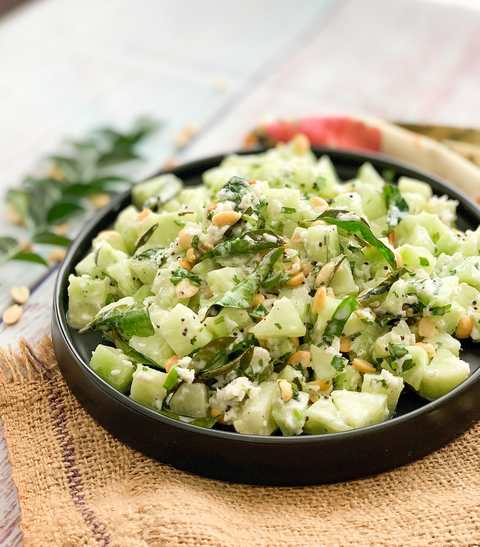 Khamenang Kakdi Recette – Salade de concombre maharashtrien Recette Indienne Traditionnelle