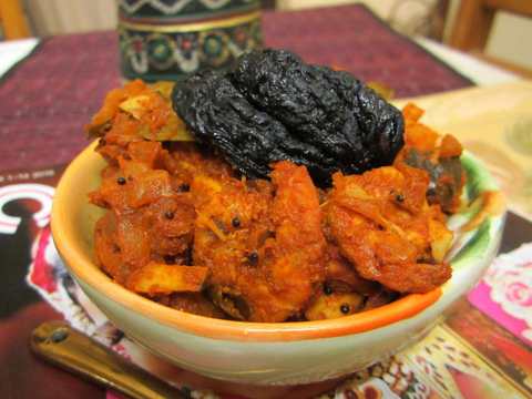 Konju Curry de style Kerala avec recette Thengakothu (curry de crevette de style kerala) Recette Indienne Traditionnelle