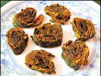 Konkani Style Pathravade / Pathrode Recette-Colocasia Laisse Snack Recette Indienne Traditionnelle