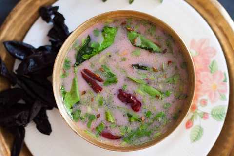 KONKANI Style Sol Kadhi Recette – Curry de noix de coco aromatisée KOKUM Recette Indienne Traditionnelle