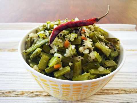 KOTHAVARANGAI PORIYAL Recette - Grenades South Indian Style Sabzi Recette Indienne Traditionnelle