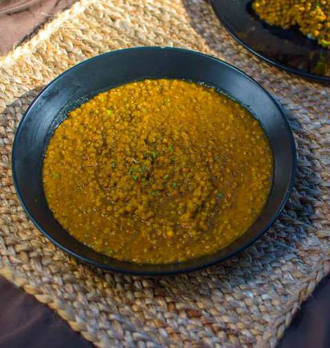 Lentille rouge Curry sans recette de noix de coco Recette Indienne Traditionnelle