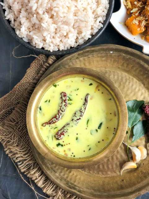 Moru Kachiyathu Recette – Buttermilk assaisonné de style kerala Recette Indienne Traditionnelle