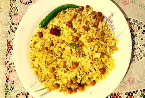 OATS CHIVDA Recipes - OTATS POHA MIXTE - Aucun oignon Pas d'ail Recette Indienne Traditionnelle