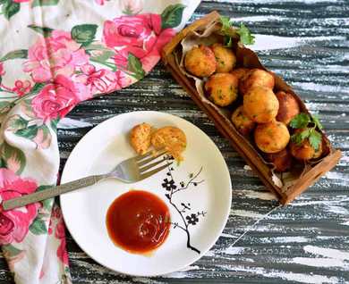 Paneer Balles de pain Recette - Croquettes au fromage et au pain Recette Indienne Traditionnelle