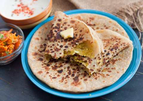 Paneer et pois verts recette paratha Recette Indienne Traditionnelle