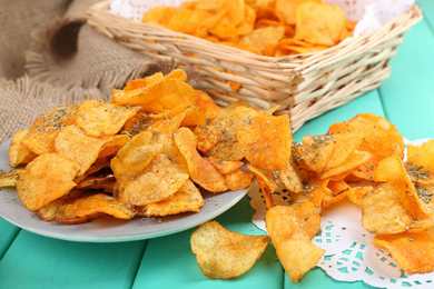 Pomme de terre douce et chips de romarin / chips Recette Indienne Traditionnelle