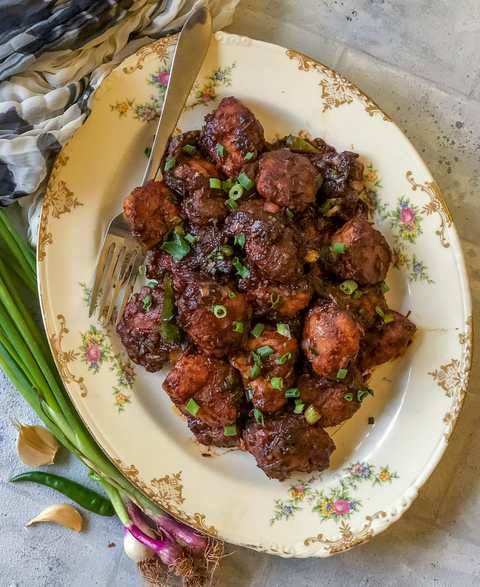 Poulet de dragon chinois avec recette de légumes Recette Indienne Traditionnelle