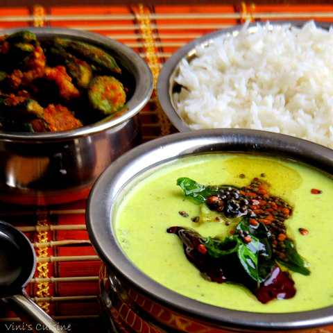Pumpkin blanc Mor Kuzhambu Recette – Curry de citrouille blanche de style kerala Recette Indienne Traditionnelle