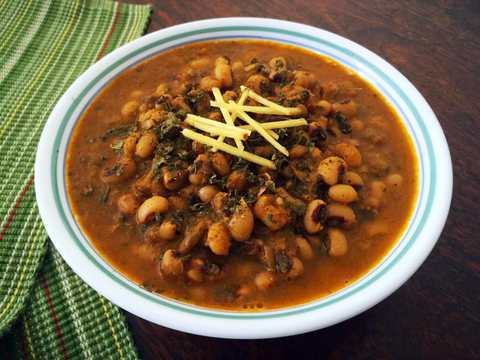 Punjabi Lobia Masala Recette (curry des haricots aux yeux noirs de style punjabi) Recette Indienne Traditionnelle