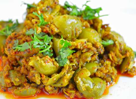 Rajasthani recette de légumes de goue (oiseau rayon remue) Recette Indienne Traditionnelle