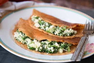 Recette d'avoine cheale farcie avec Paneer de Palak crémeux Recette Indienne Traditionnelle