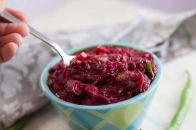 Recette de beetroot et de chutney Recette Indienne Traditionnelle