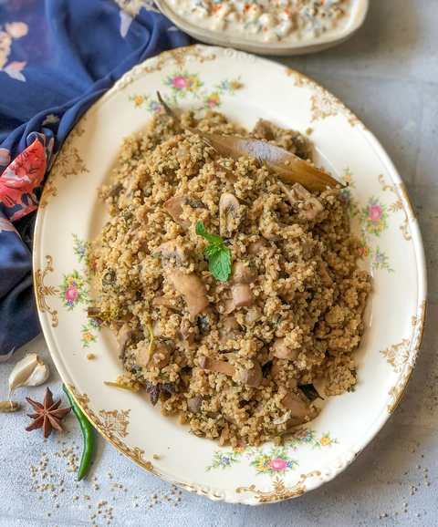 Recette Biryani Champignon Birnyard Millet Recette Indienne Traditionnelle