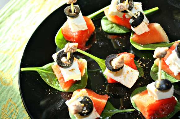 Recette de brochettes Watermon & Feta Recette Indienne Traditionnelle