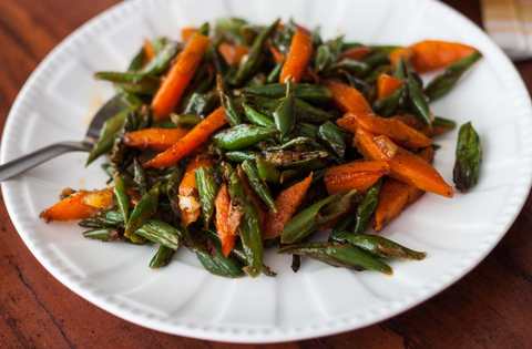 Recette de carotte frite et de haricots verts Recette Indienne Traditionnelle