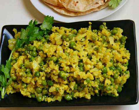 Recette de chou-fleur et de pois Bhurji Recette Indienne Traditionnelle