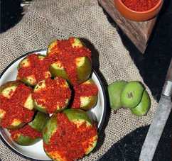 Recette de cornichon en peluche - Pickle Gujarati Double Mango Recette Indienne Traditionnelle