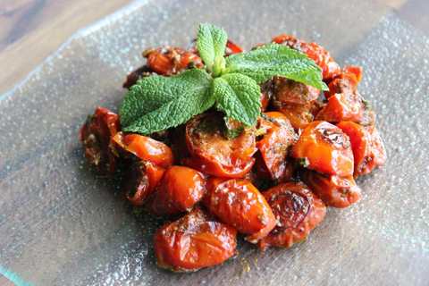 Recette de cornichon de tomates cerises grillées Recette Indienne Traditionnelle
