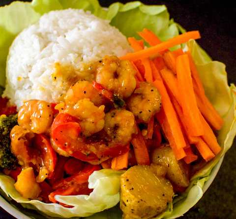 Recette de crevettes asiatiques et végétariennes Recette Indienne Traditionnelle