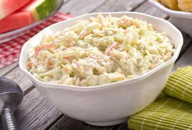 Recette croustillante crémeuse de la coleslaw Recette Indienne Traditionnelle